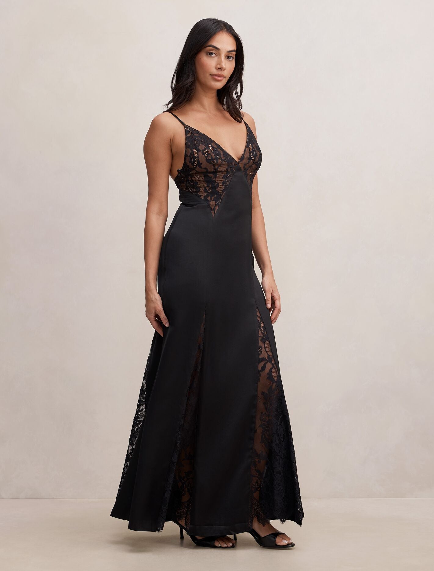 Salome V Neck Lace Maxi Dress Forever New