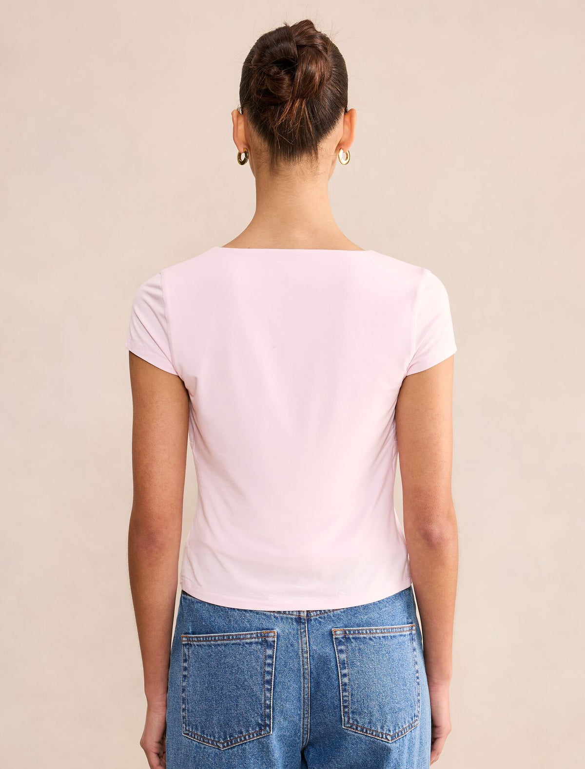 Harri Short Sleeve V-Neck Top Forever New