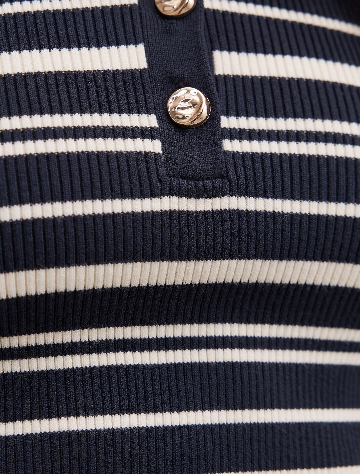 Sasha Striped Knit Polo T-Shirt Forever New