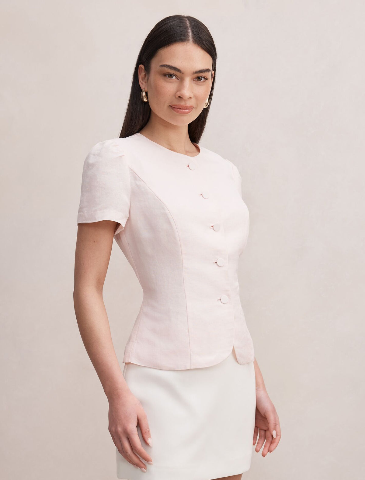 Cartia Button Down Top Forever New