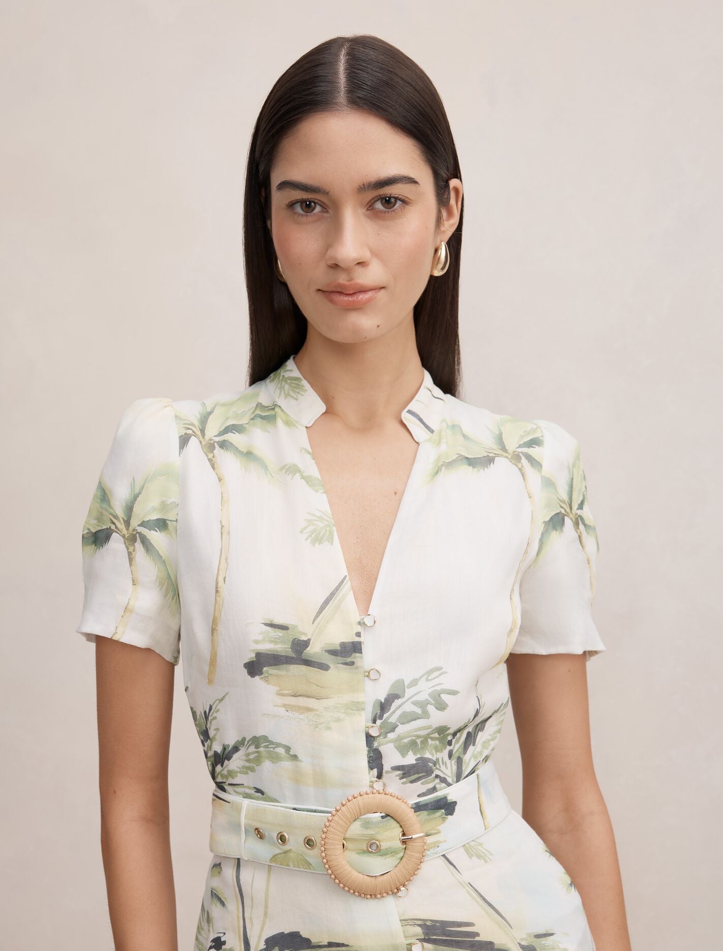 Bree Printed Shirt Midi Dress Forever New
