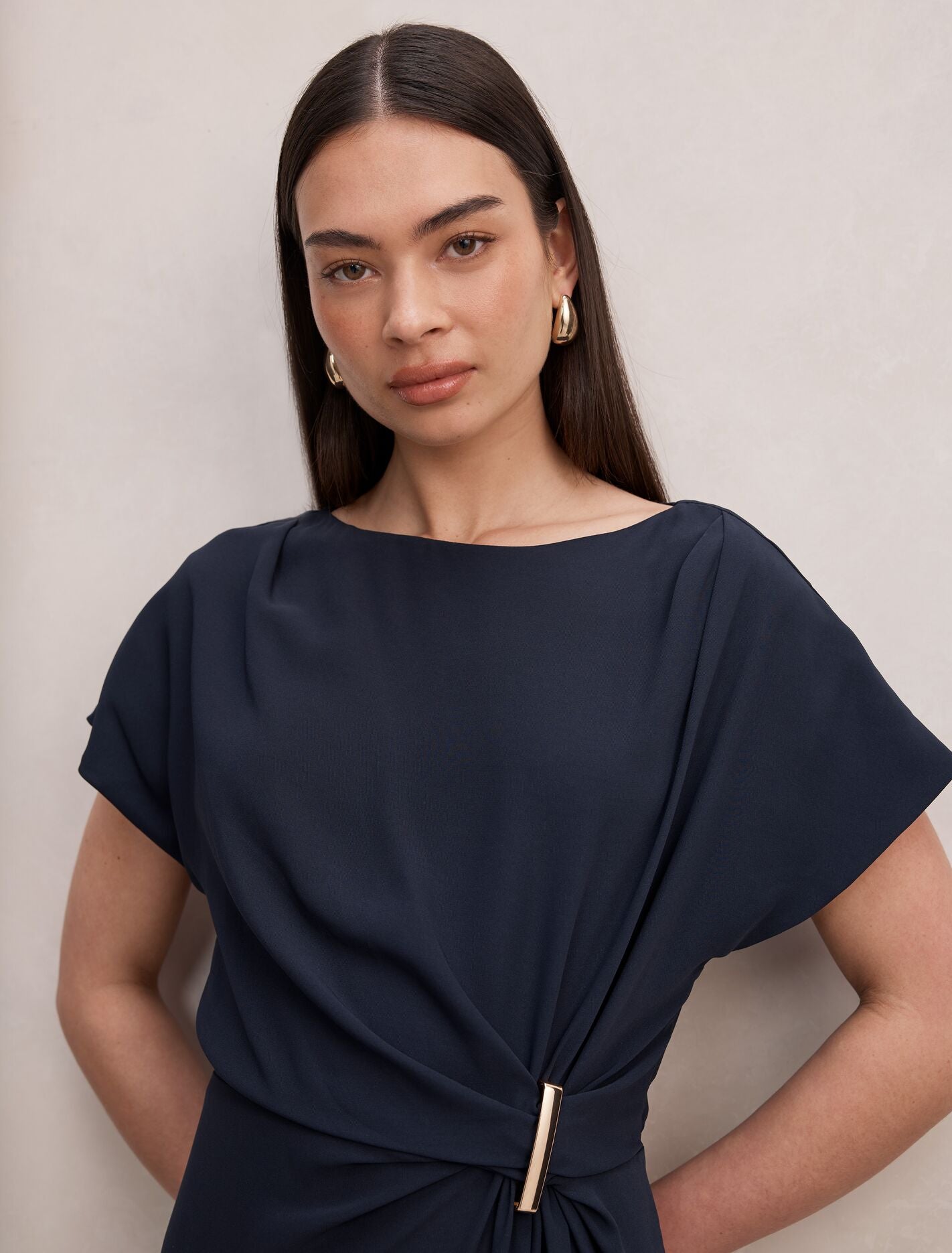 Wren Hardware Detail Midi Dress Forever New