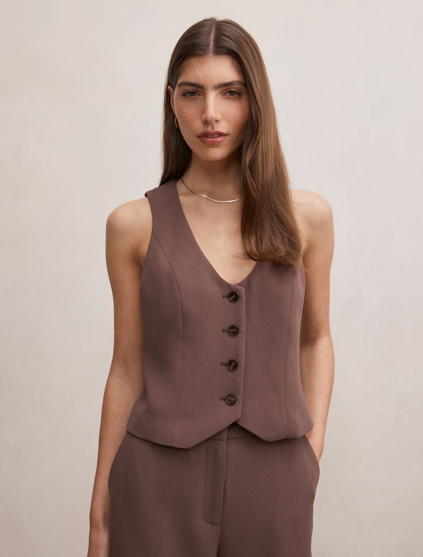 Paloma Waistcoat Choc Martini Suit Forever New
