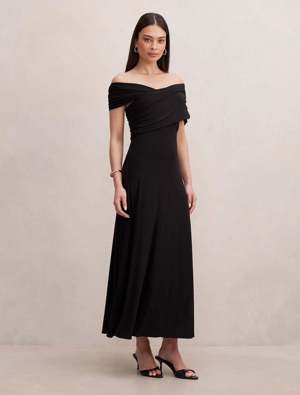 Nika Off Shoulder Midi Dress Forever New