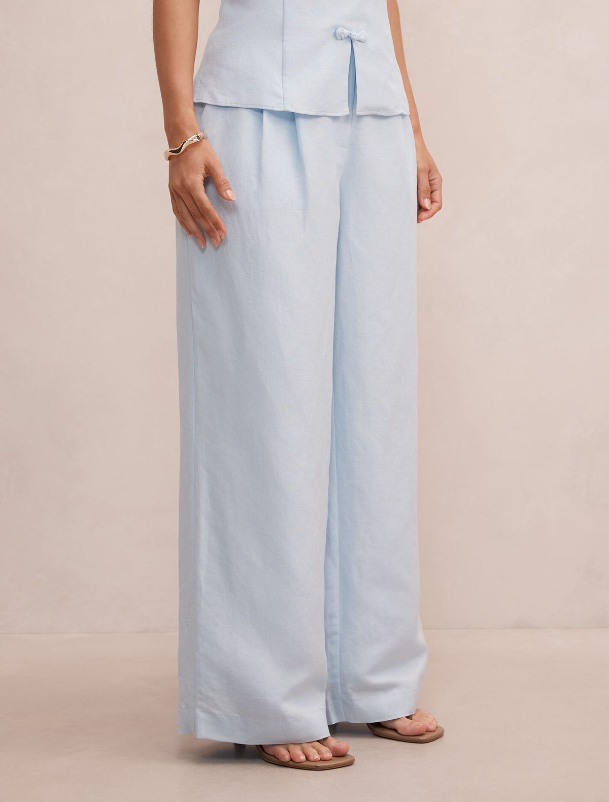Eva Petite Linen Wide Leg Pants Forever New