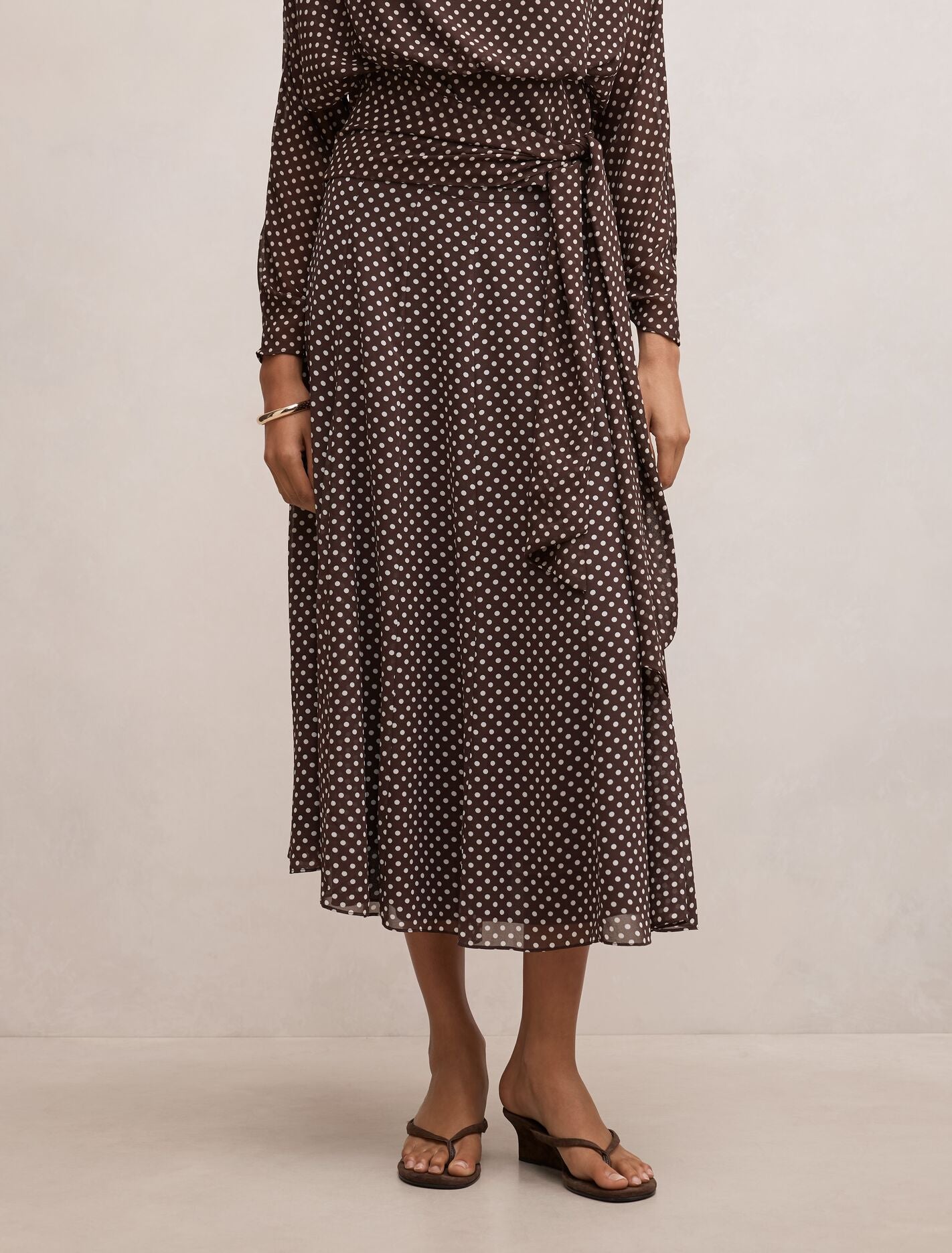 Allison Godet Midi Skirt Tilbury Spot Forever New