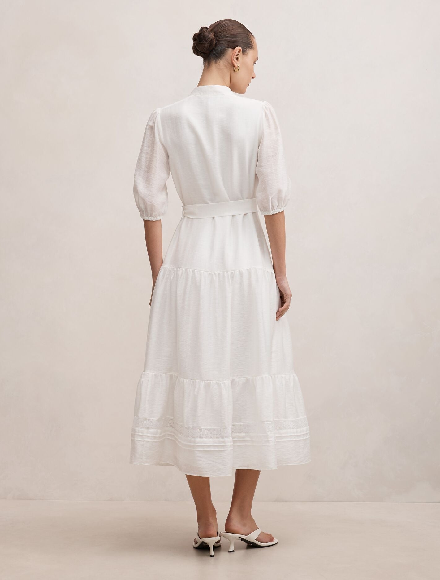Rachel Short Sleeve Trim Midi Dress Forever New
