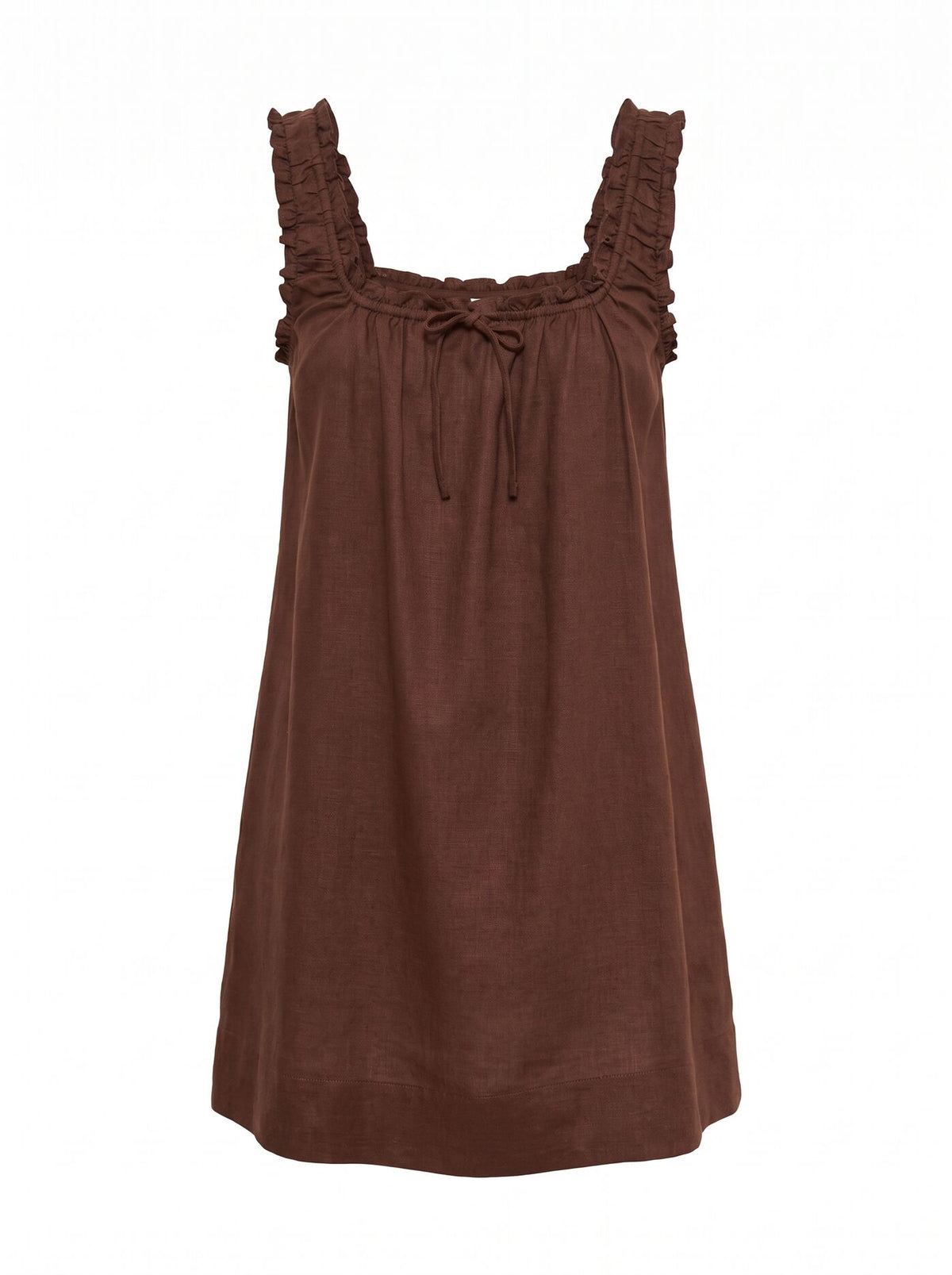 Vivi Smock Linen Mini Dress Forever New