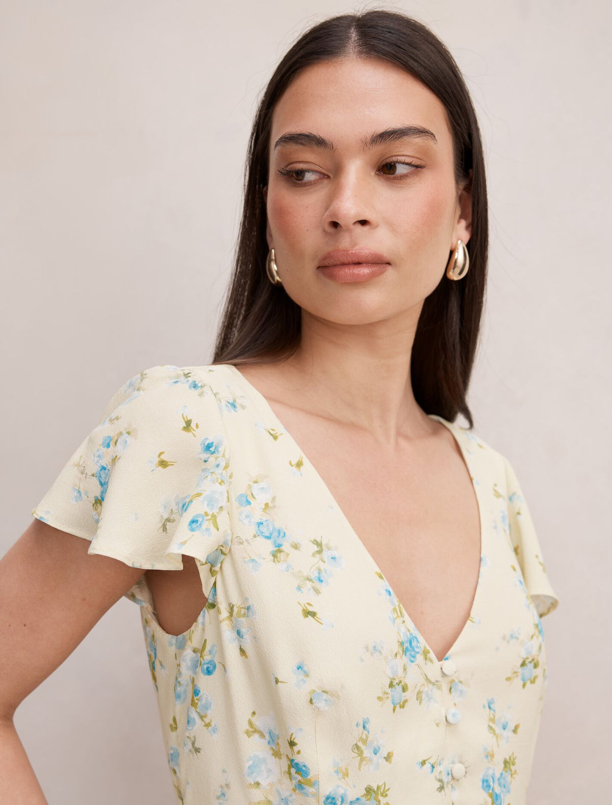 Daphne Flutter Sleeve Blouse Forever New