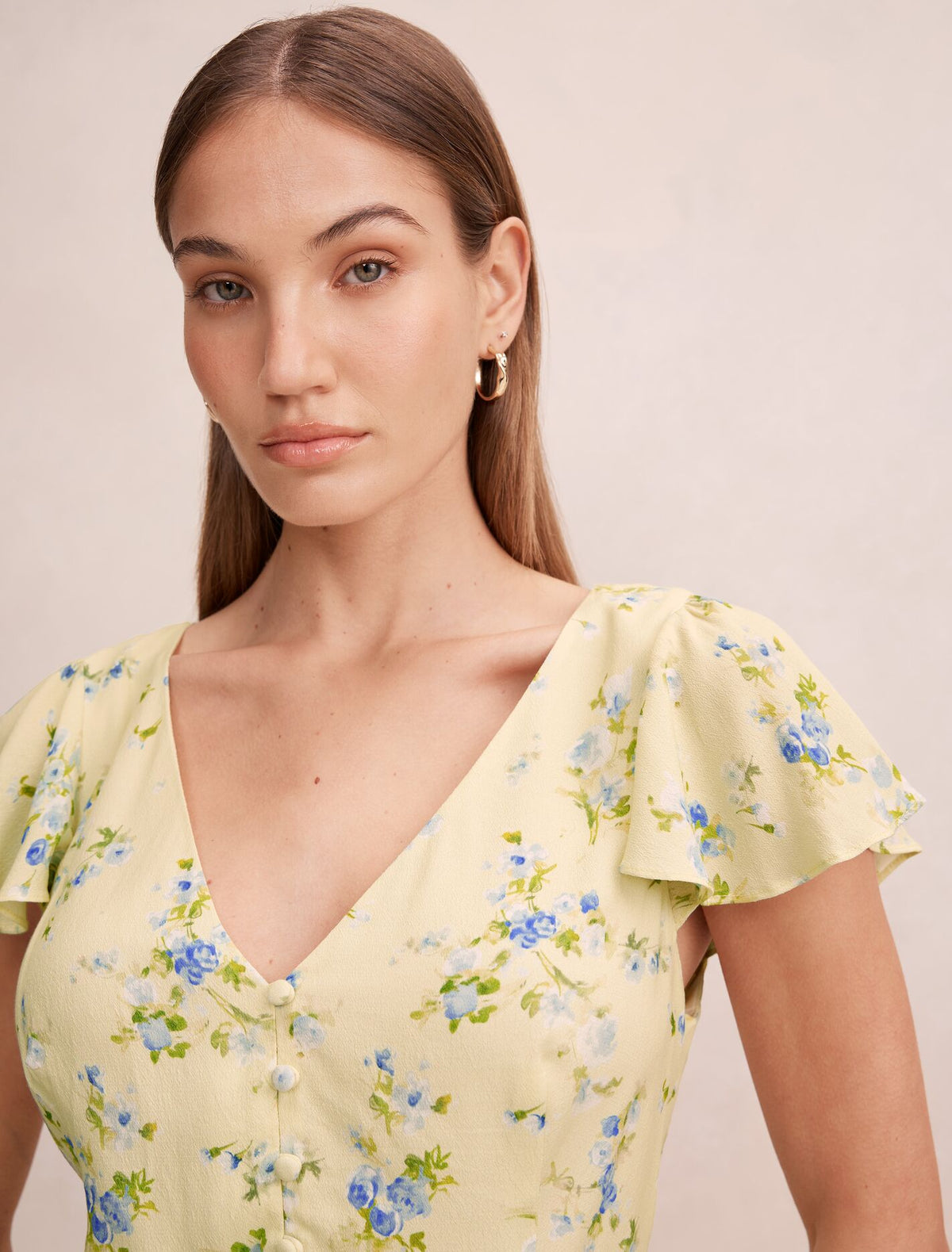 Daphne Flutter Sleeve Blouse