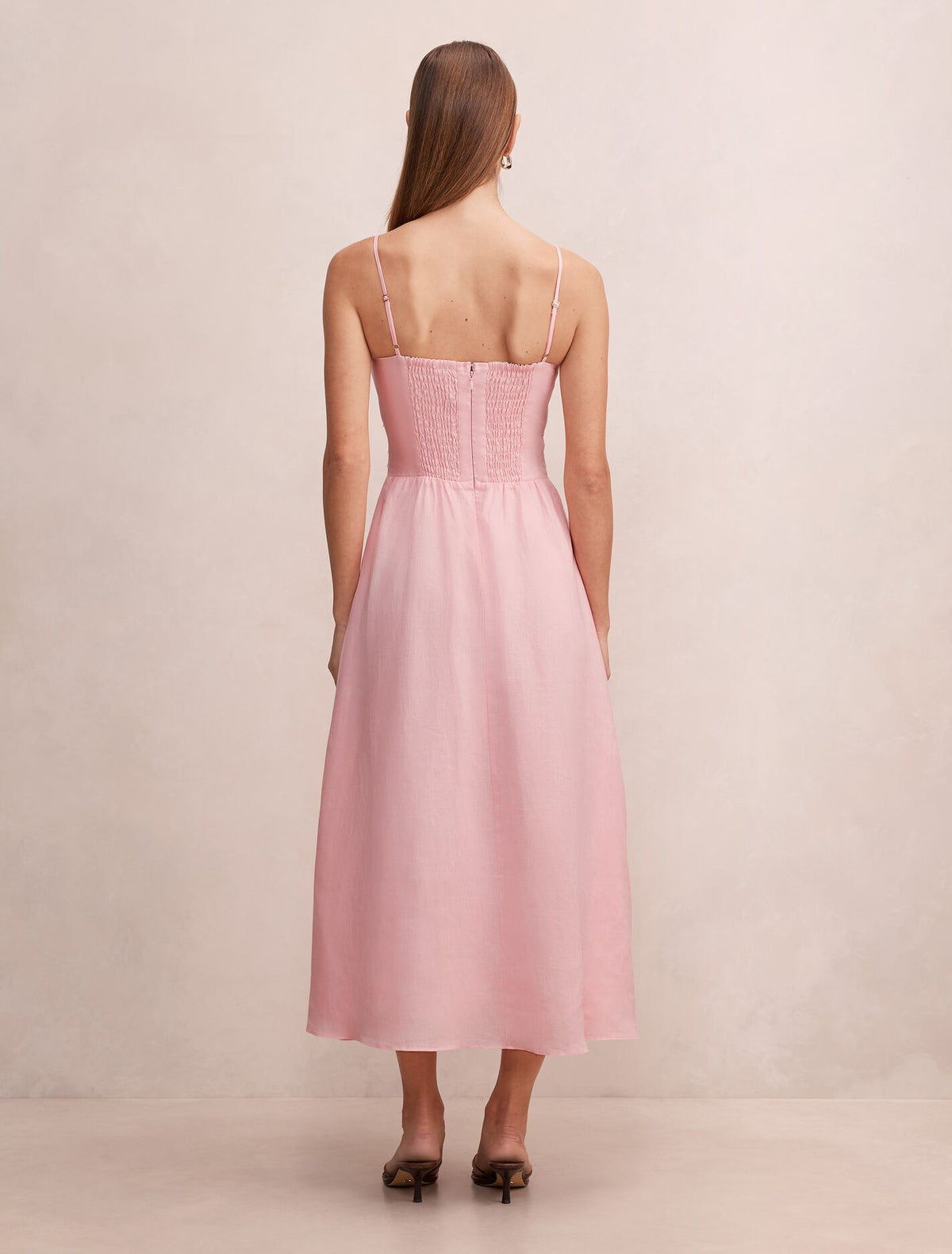 Isabella Tie Front Linen Midi Dress Forever New