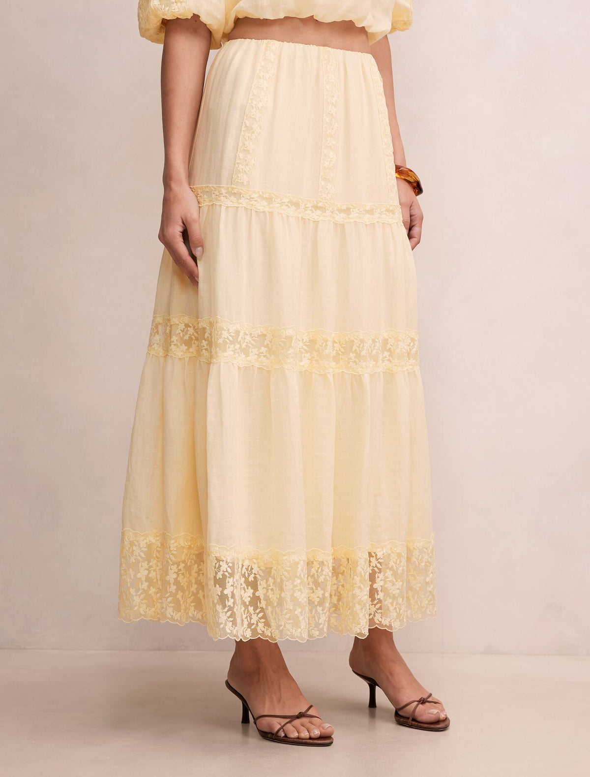 Naomi Elastic Maxi Skirt