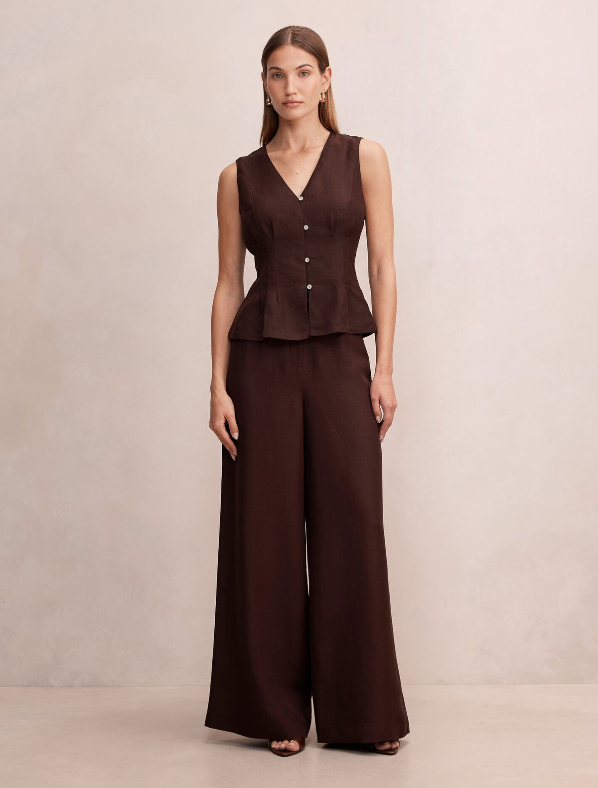 Portia Pleated Linen Top Forever New