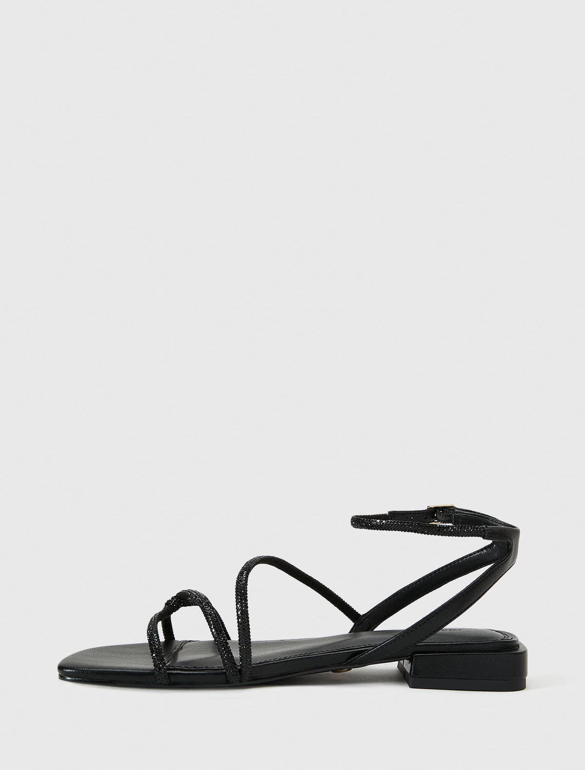 Dominique 2 Diamante Strap Flat Pm Sandal Forever New