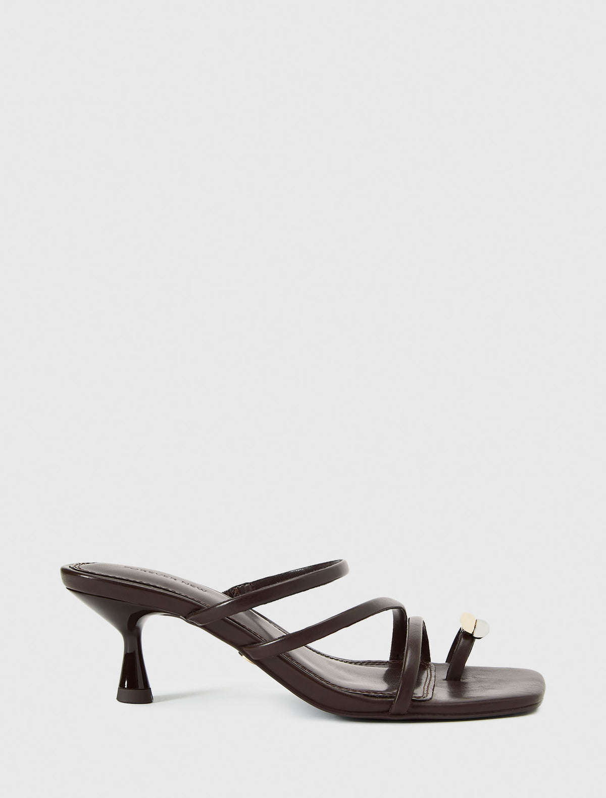 Tracy Stone Trim Toe Post Heel Chocolate Brown Forever New