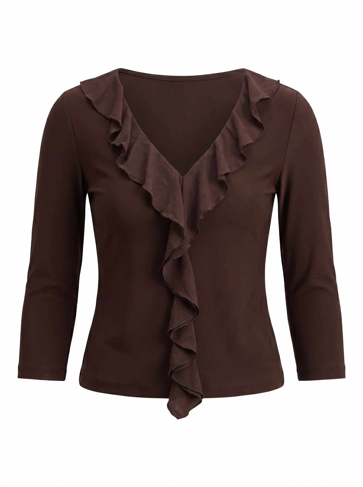 Orla Ruffle 3/4 Sleeve Top Forever New
