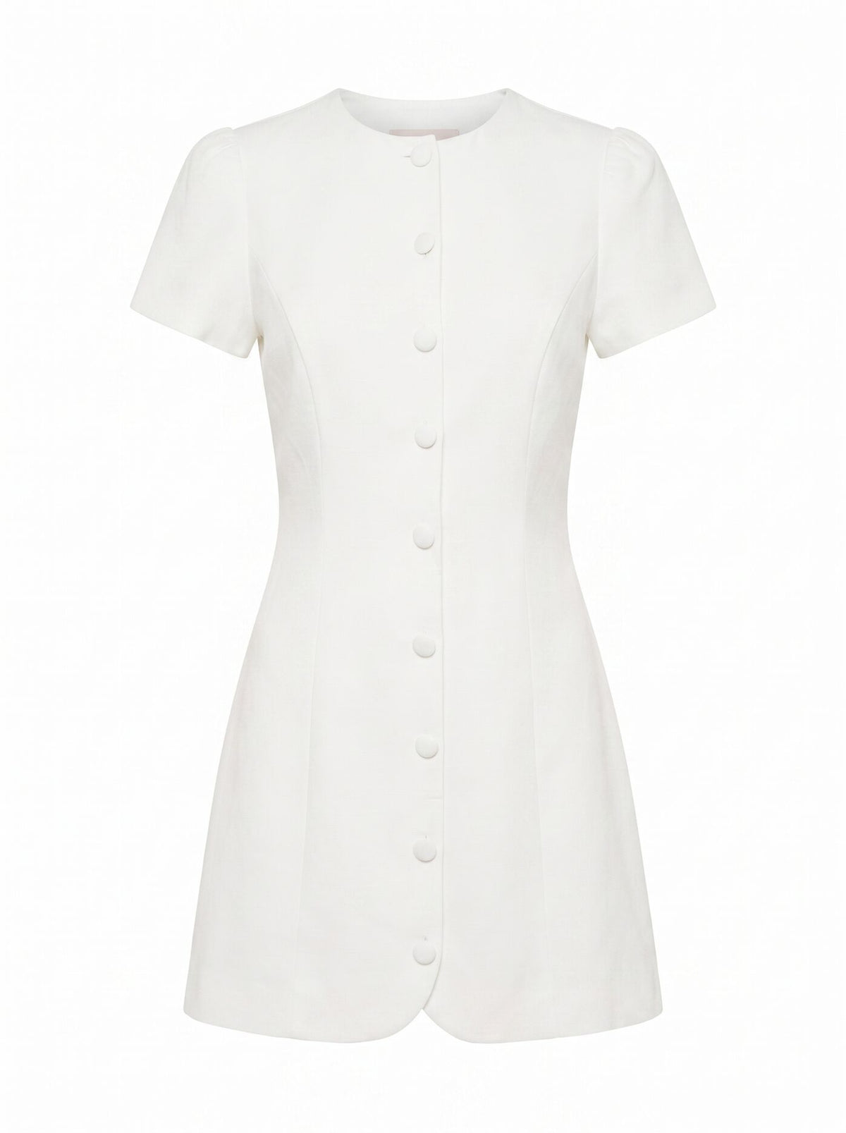 Elinda Button Up Linen Mini Dress Forever New