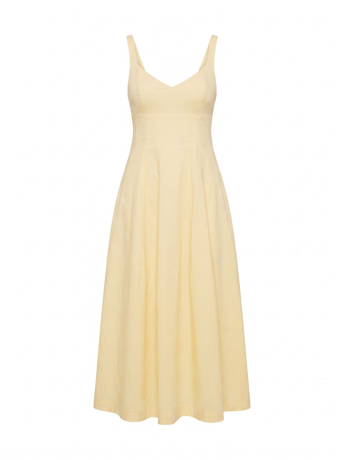 Chessy Seamed Cotton Midi Dress