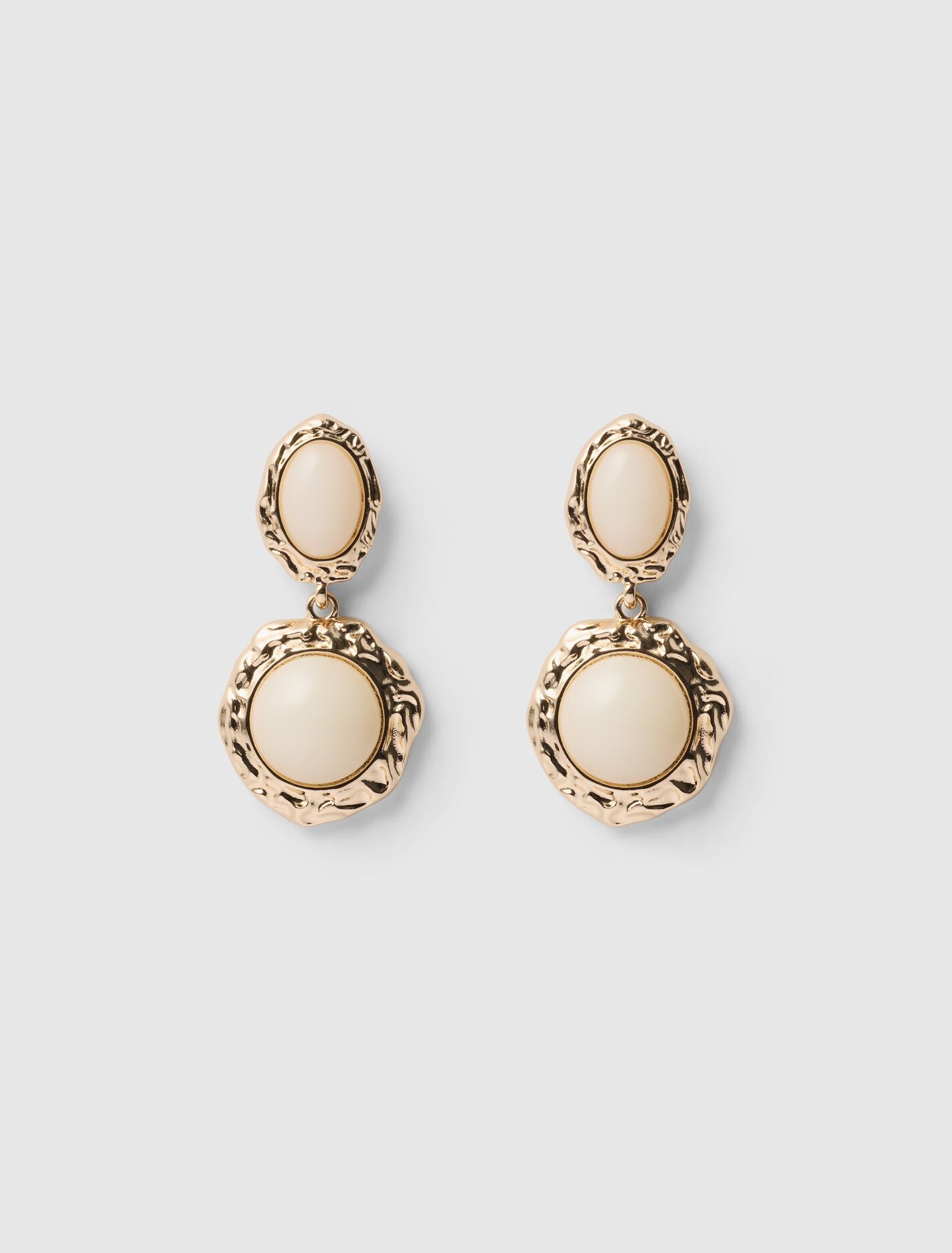 Signature Kora Stone Drop Earrings 0 Ivory Gold Forever New