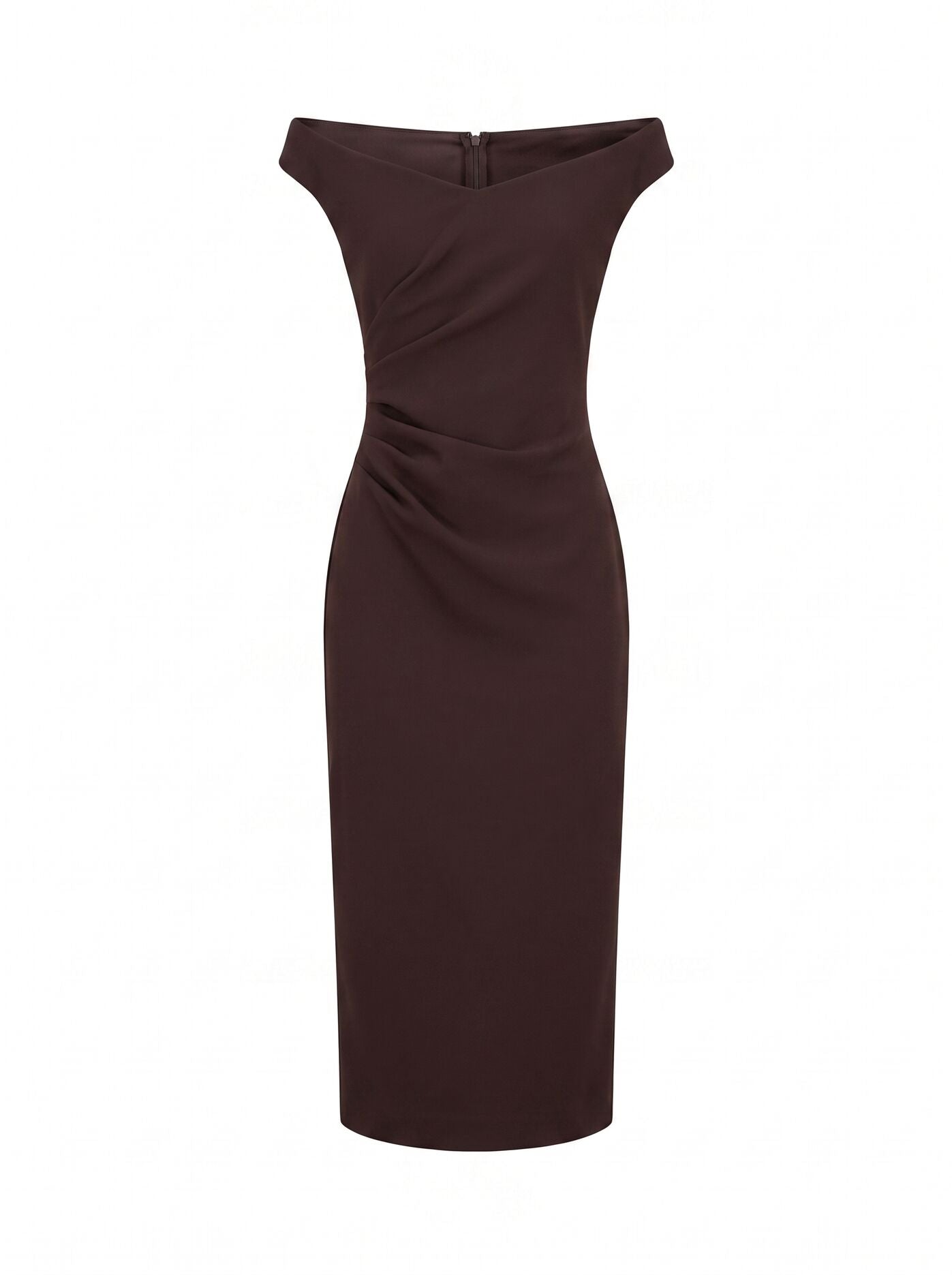 Zaria Petite Off Shoulder Draped Midi Dress Forever New