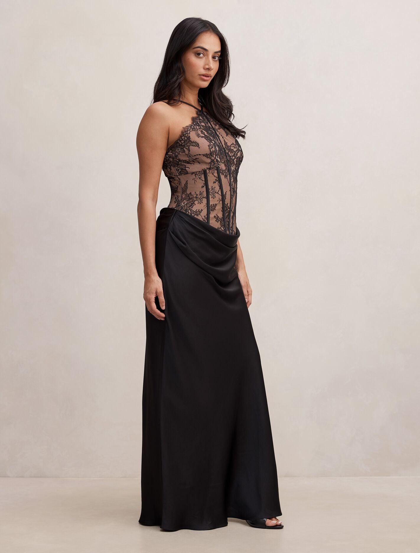 Nellie Lace Halter Maxi Dress Forever New