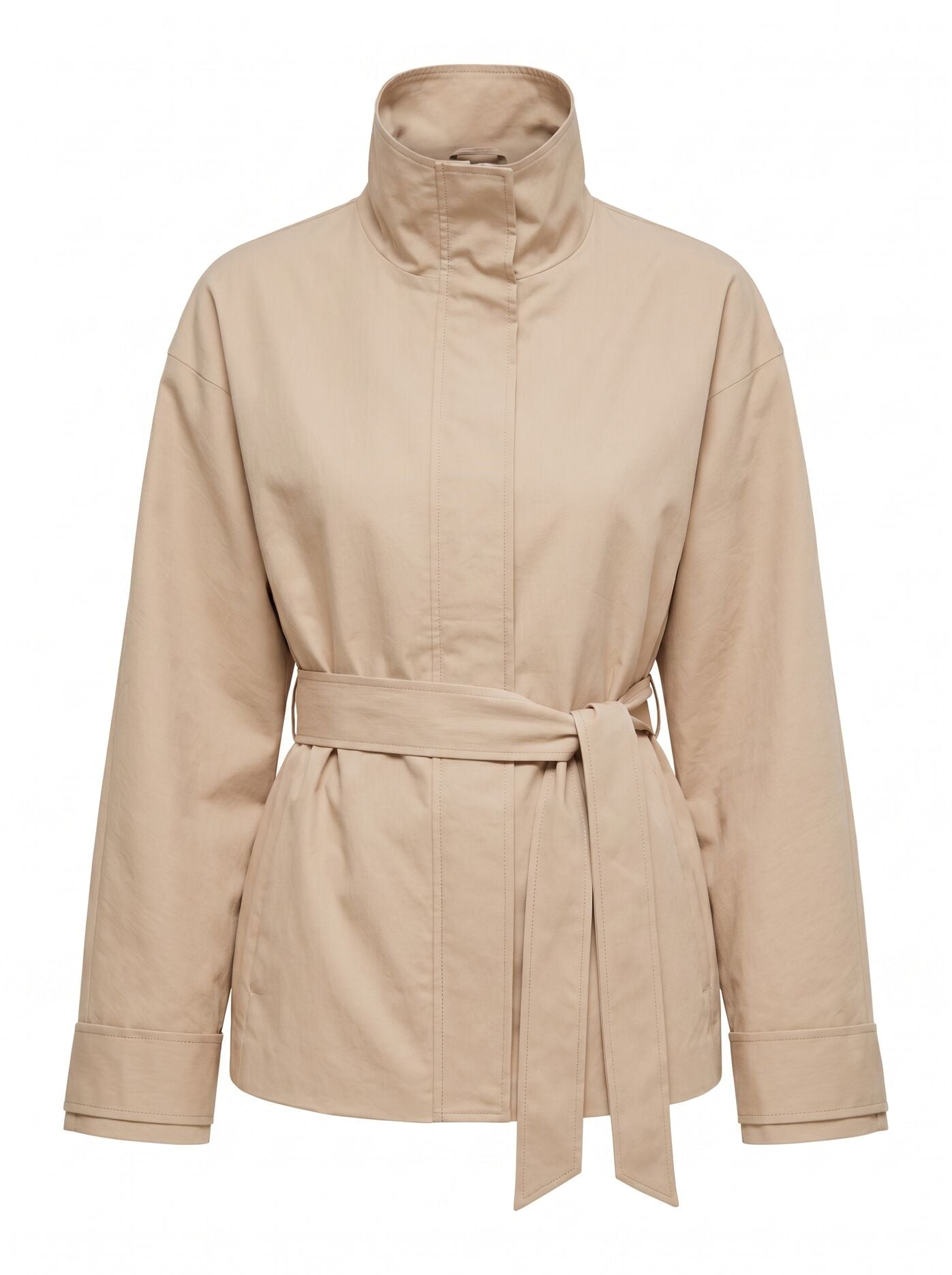 Nina Belted Funnel Neck Jacket Forever New