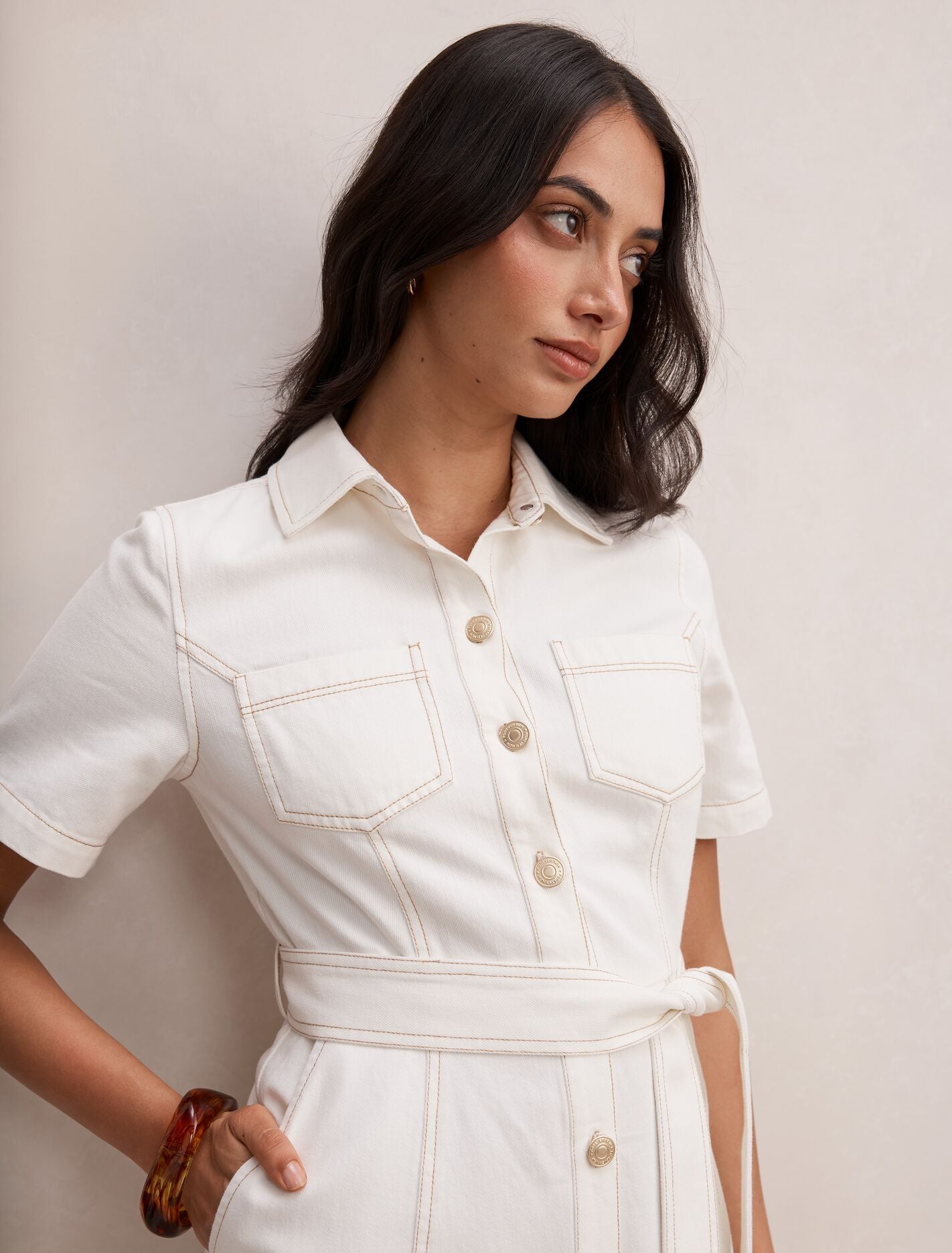 Millie Midi Denim Shirt Dress Forever New