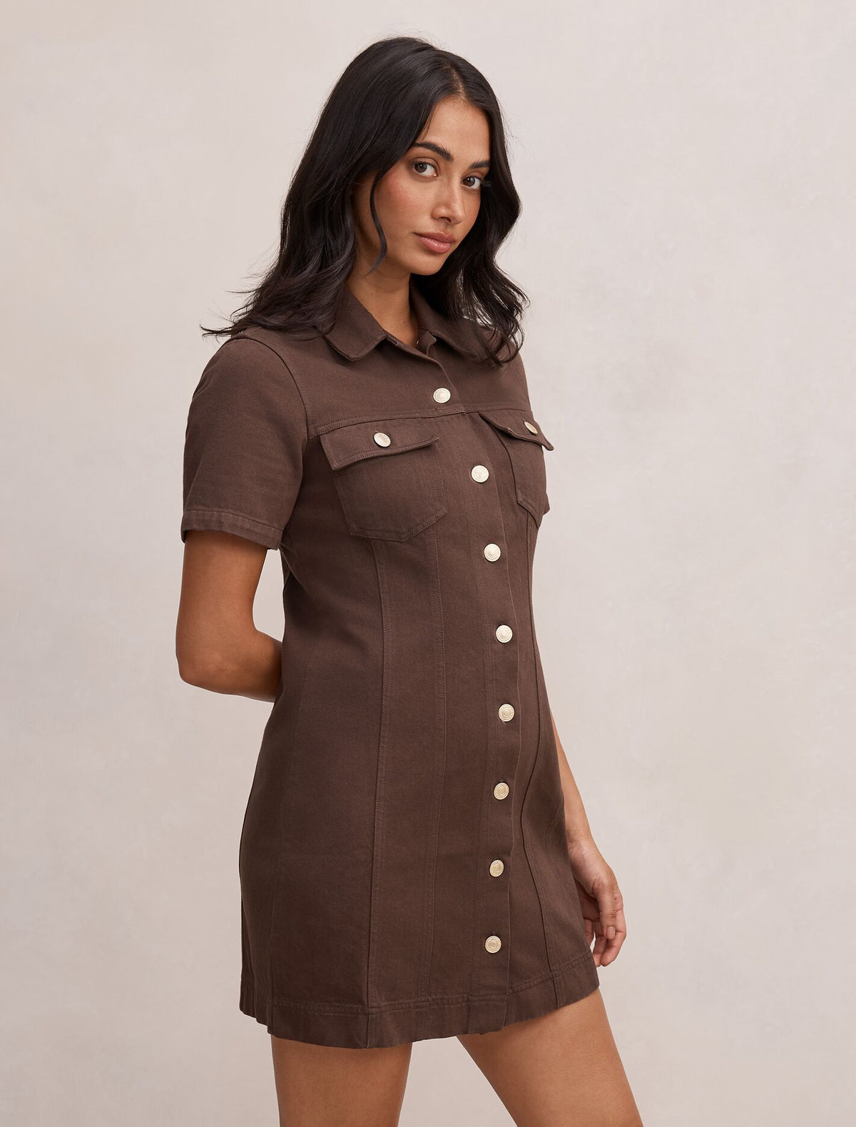 Sophia Mini Denim Shirt Dress Forever New