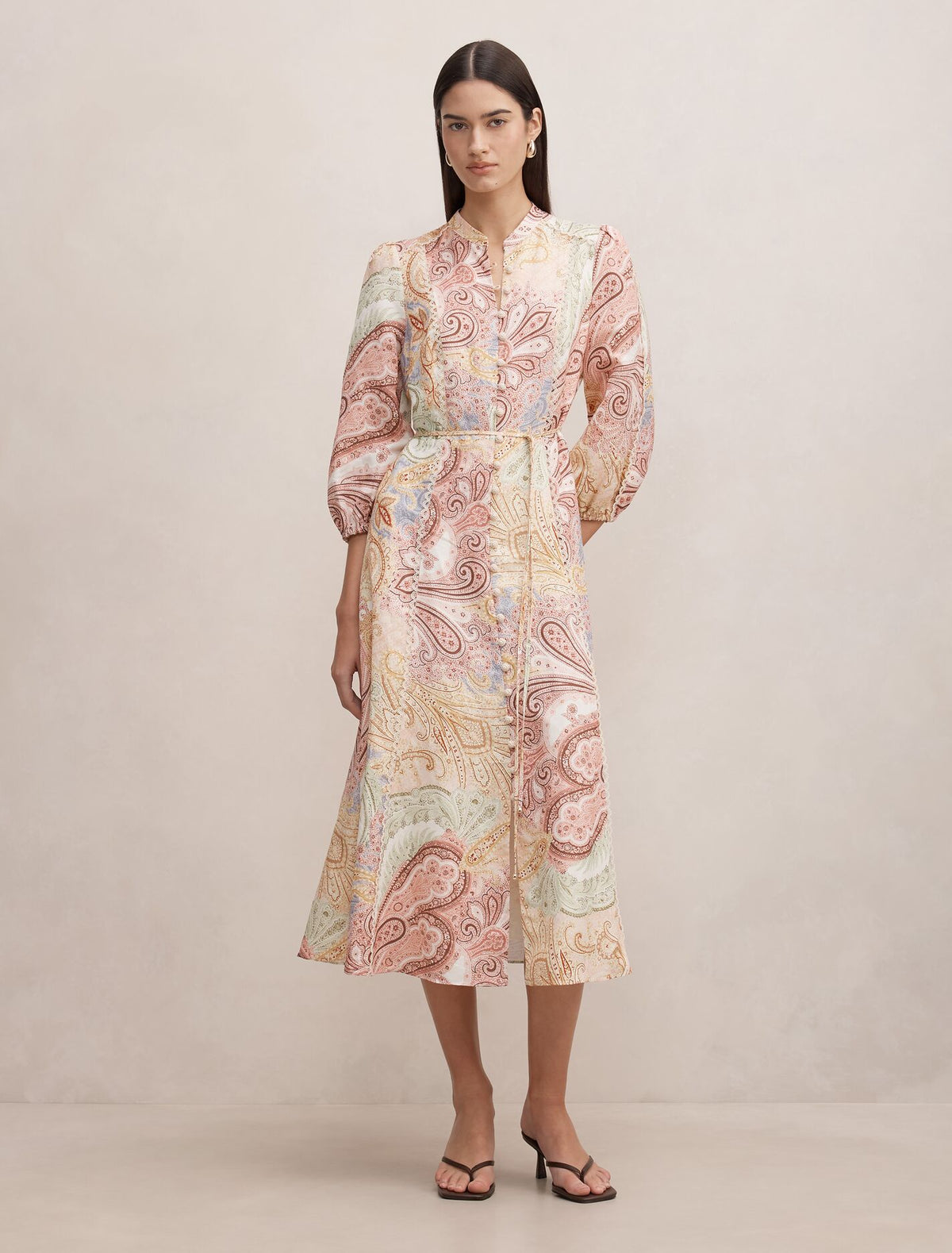 Halle Printed Midi Dress Halle Paisley Forever New