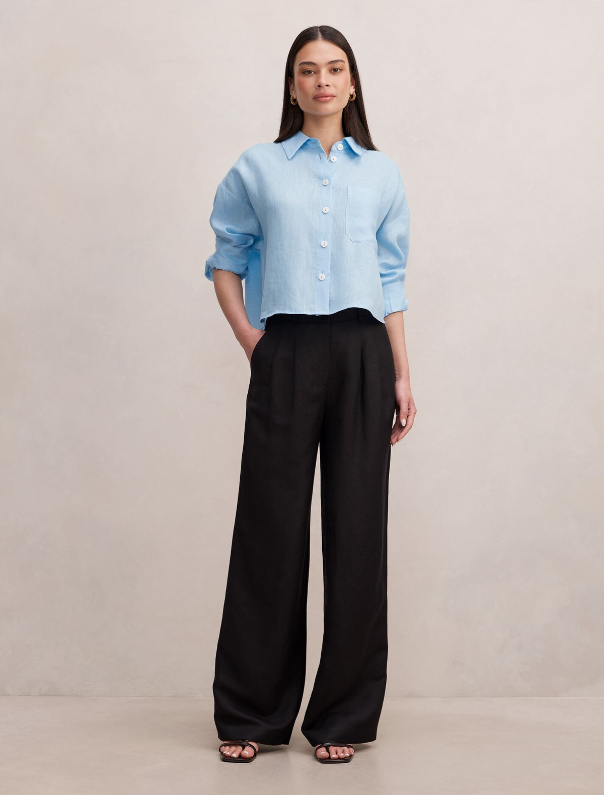 Bowie Cropped Shirt Forever New
