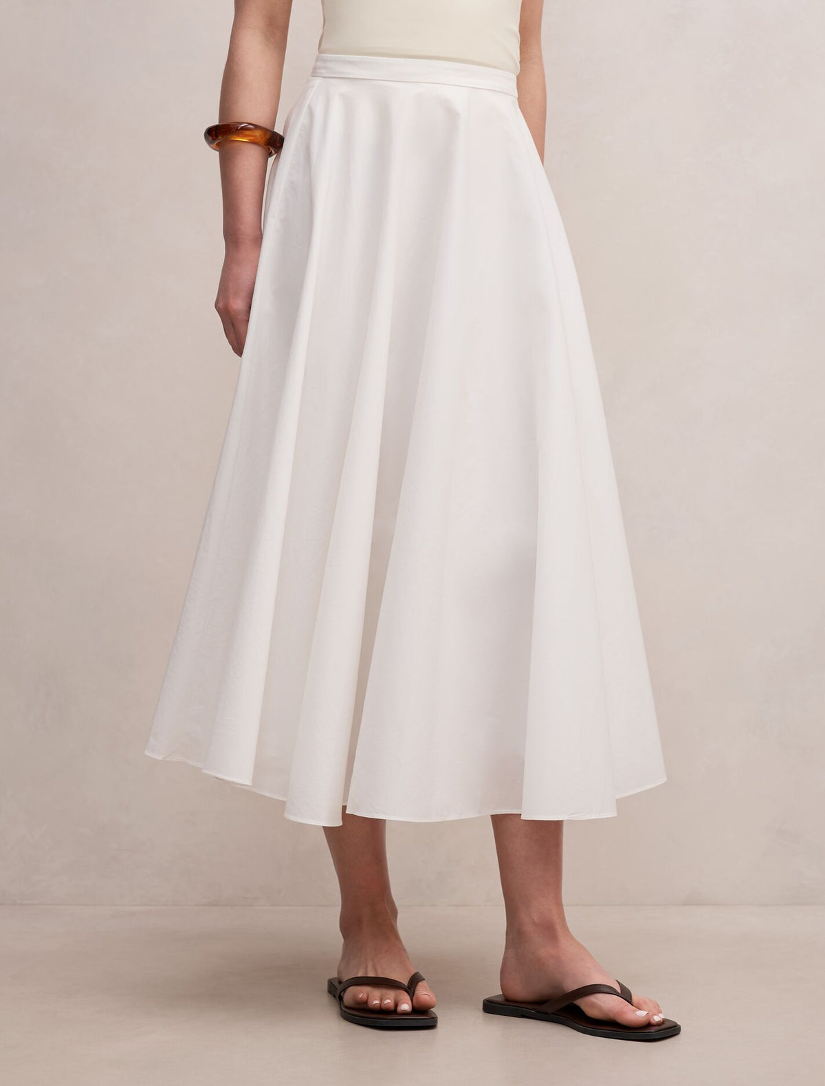 Charlotte Cotton Midi Skirt Forever New