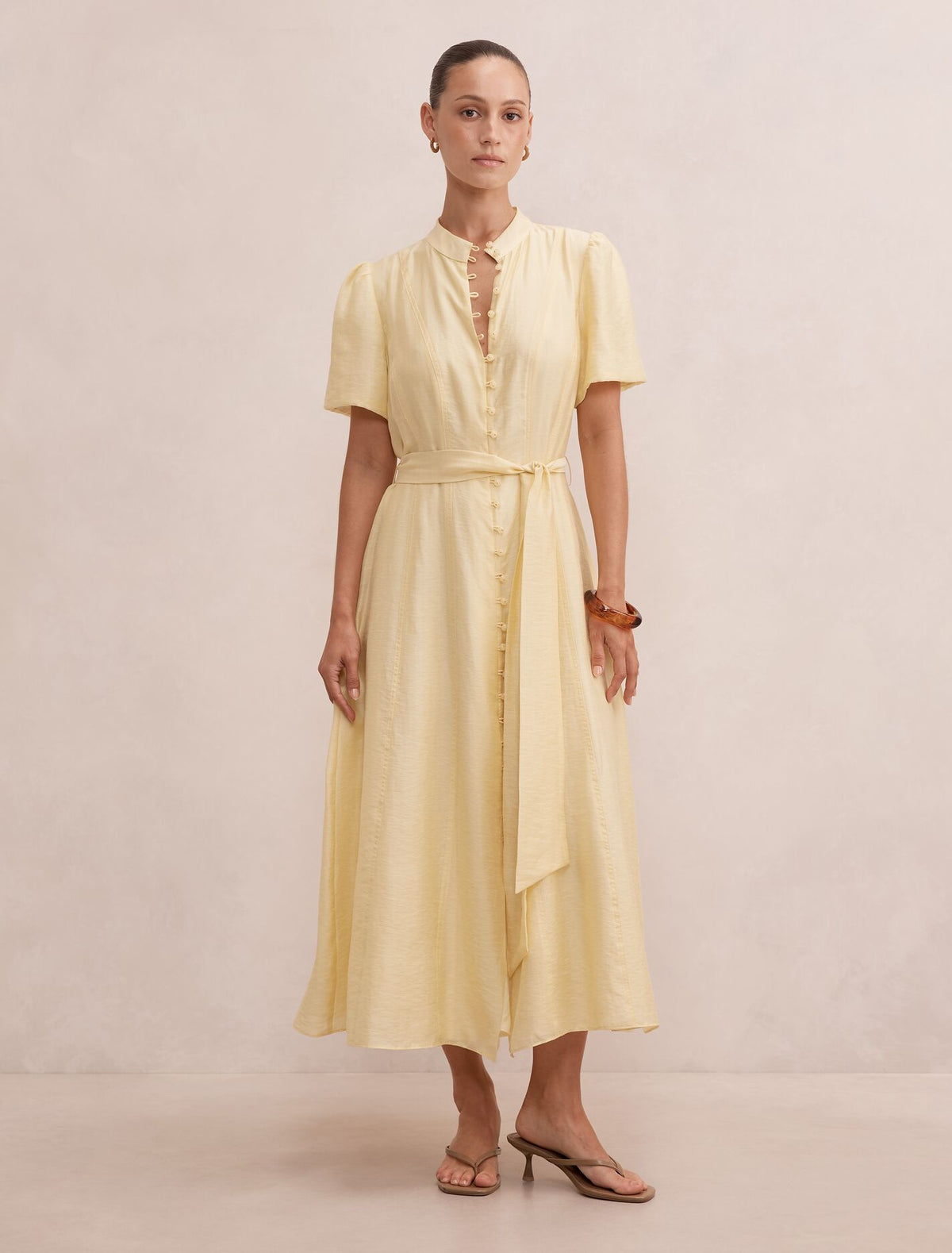 Alison Petite Flutter Sleeve Midi Dress