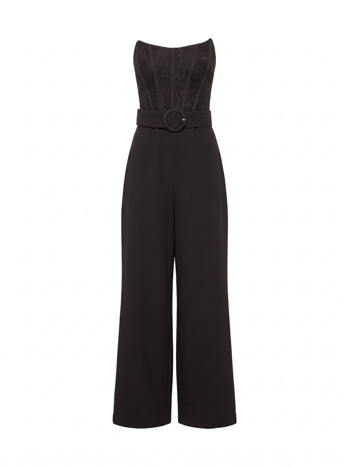 Ivy Petite Strapless Lace Jumpsuit