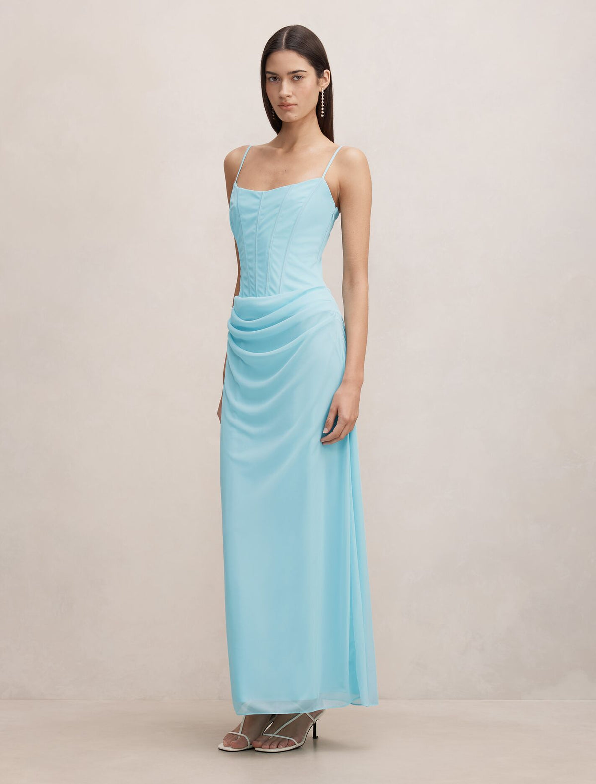 Maeve Corset Mesh Maxi Dress Forever New