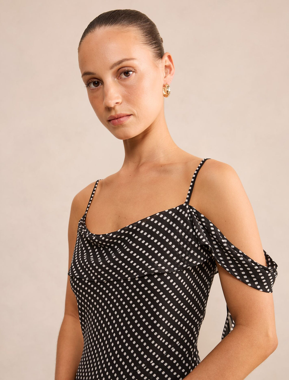 Mya Petite Draped Maxi Dress