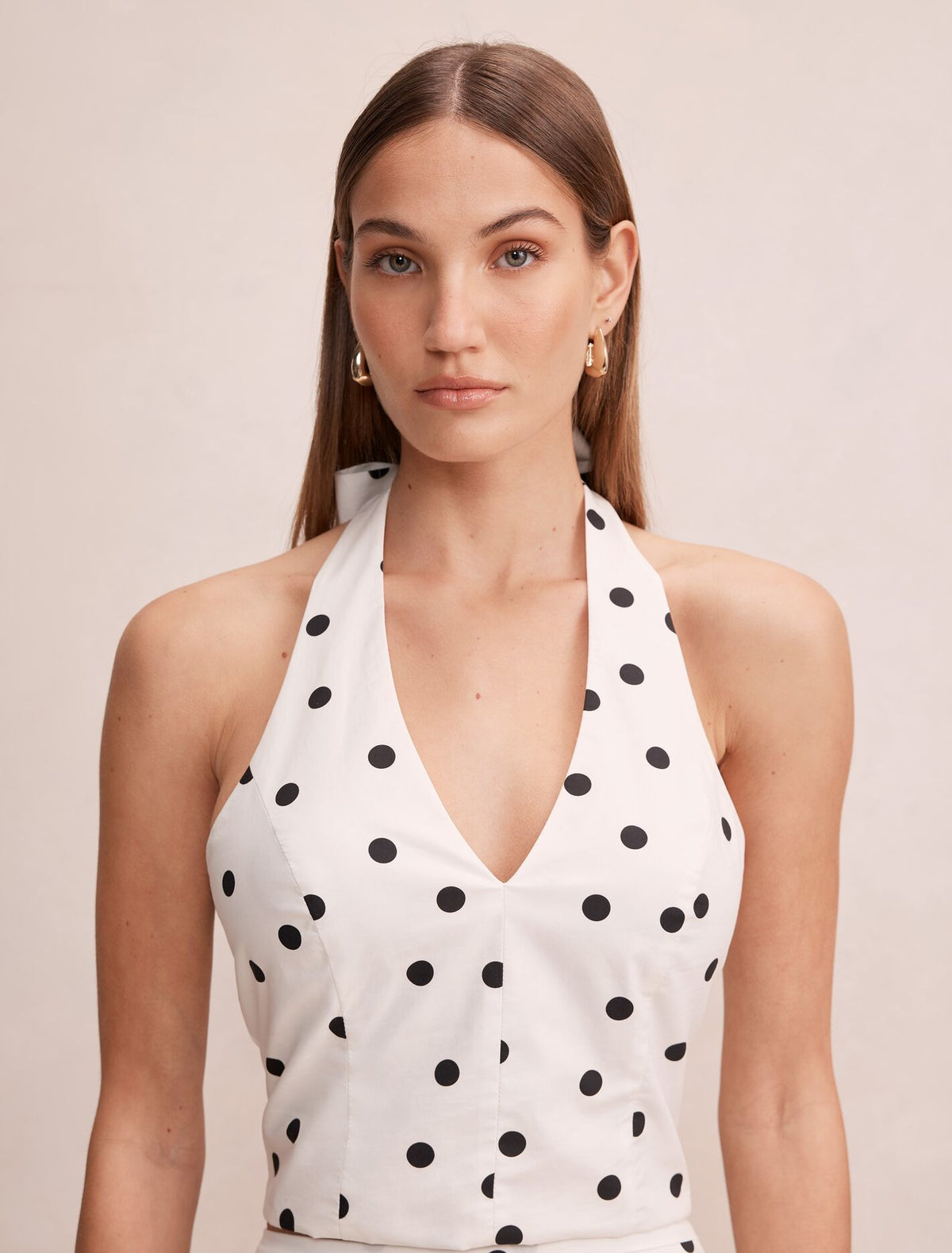 Magnolia Polka Dot Halter Top Forever New