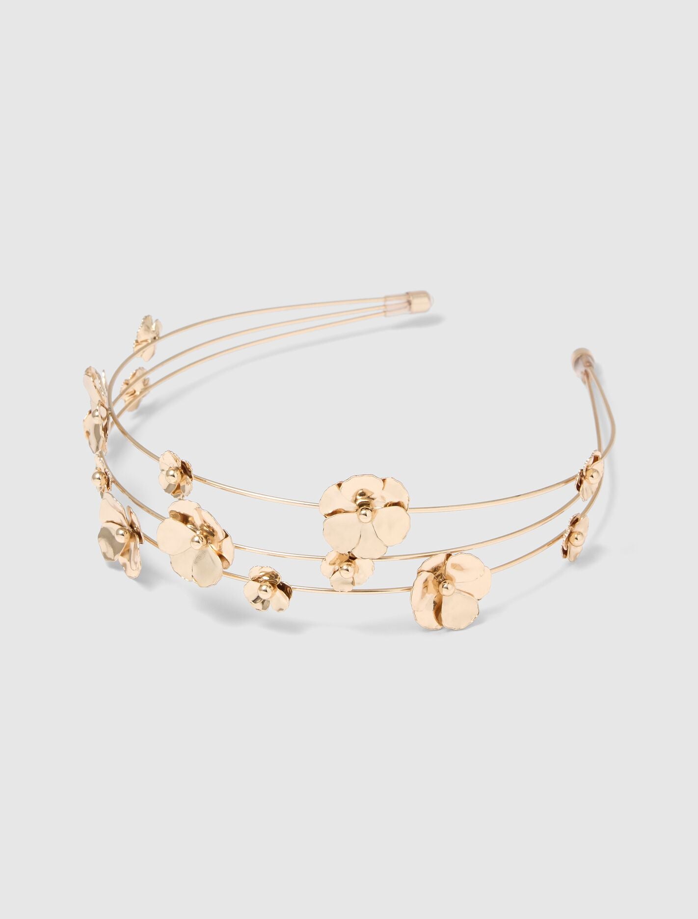 Mirabella Metal Flower Headband 0 Gold Forever New