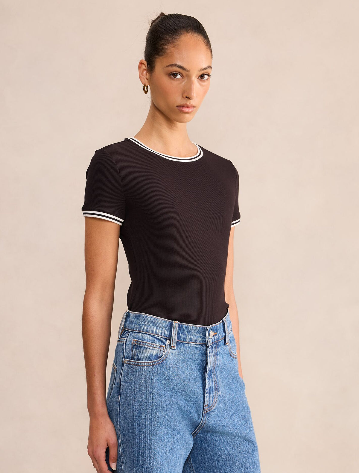 Rosie Tipped Trim Short Sleeve T-Shirt