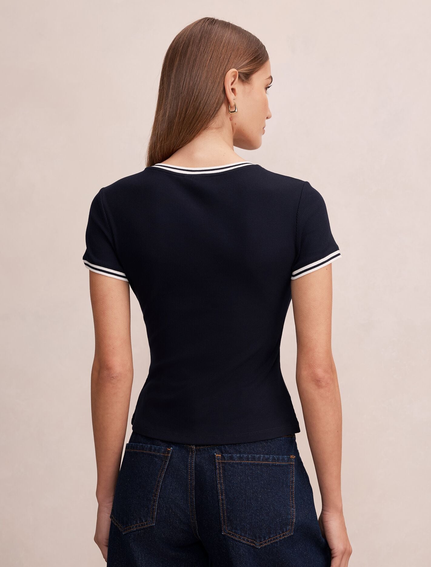 Rosie Tipped Trim Short Sleeve T-Shirt
