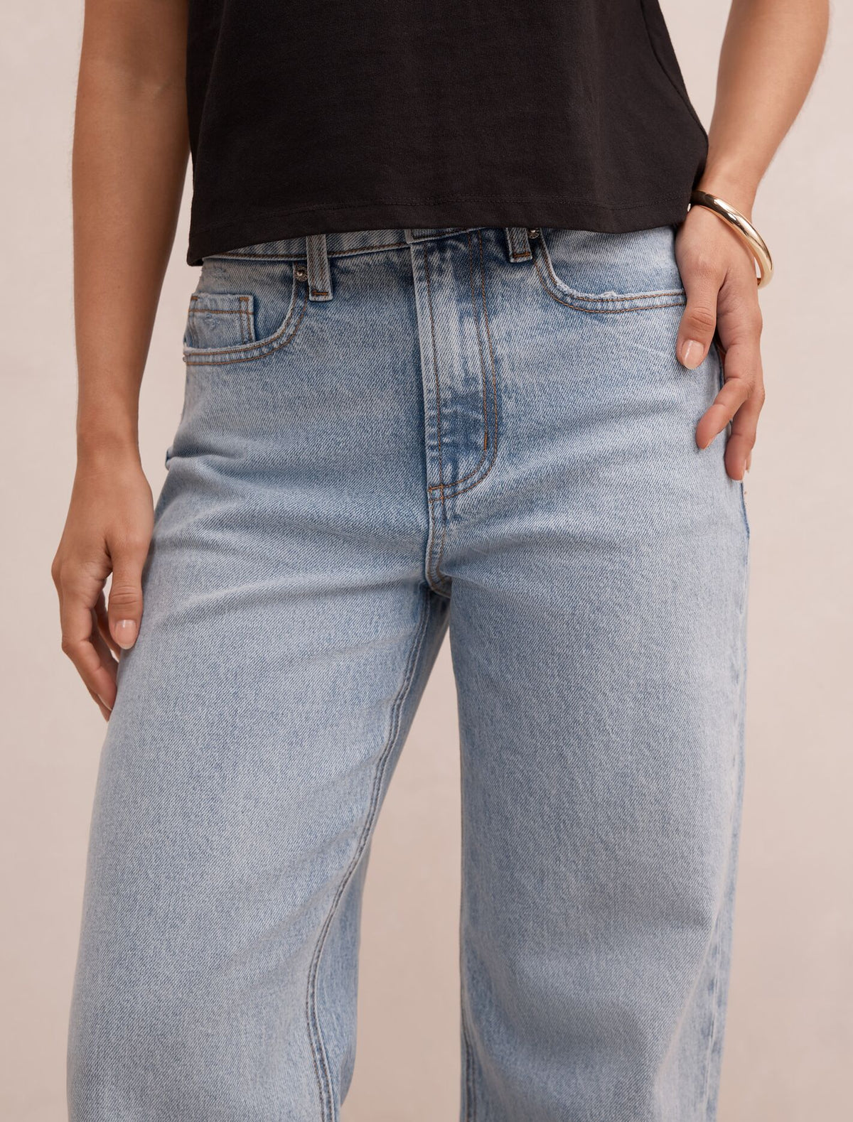 Nicki Petite Mid-Rise Straight Jeans