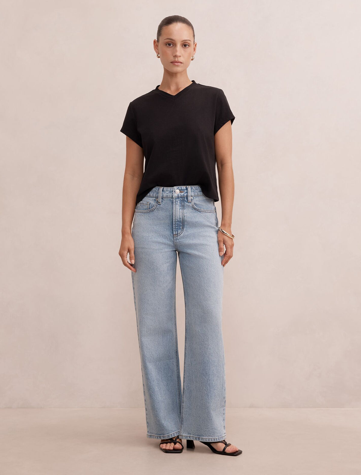 Nicki Petite Mid-Rise Straight Jeans