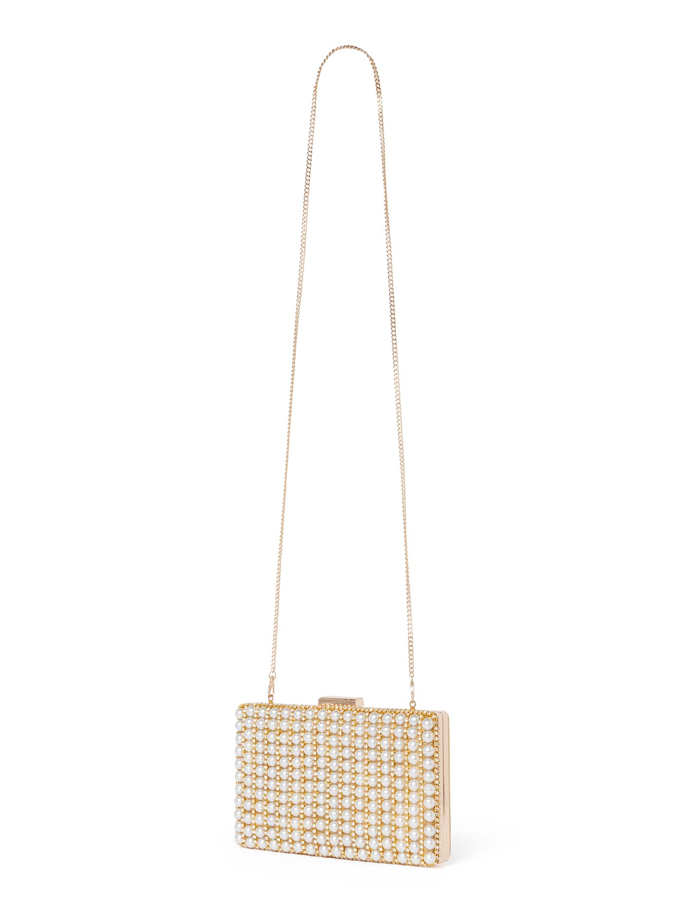 Kelsey Pearl Hardcase Clutch Forever New