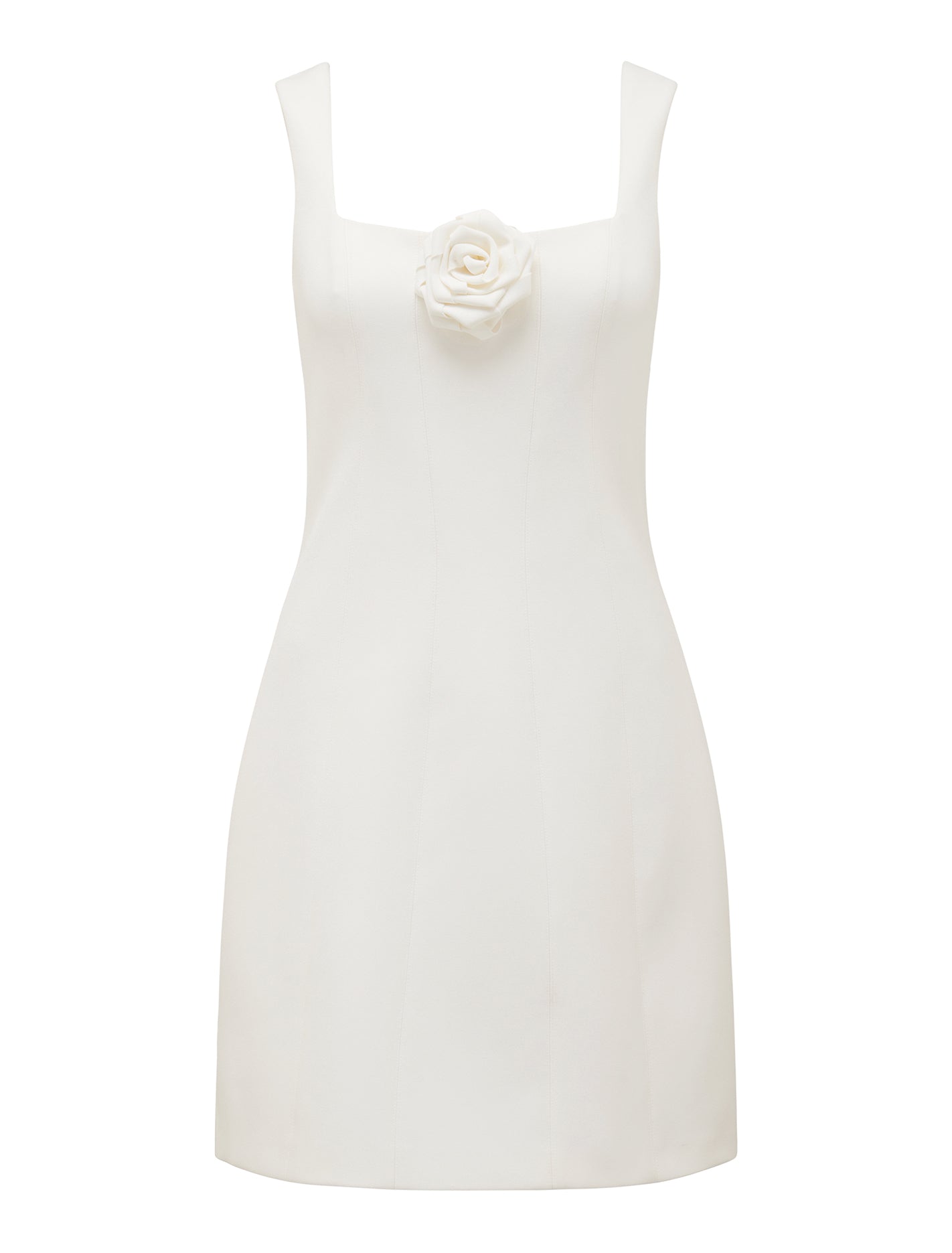 Kate Structured Rosette Mini Dress Forever New