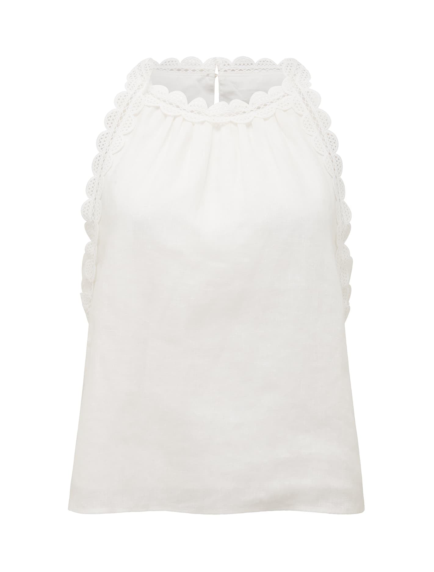 Linley Linen Trim Tank Top Forever New