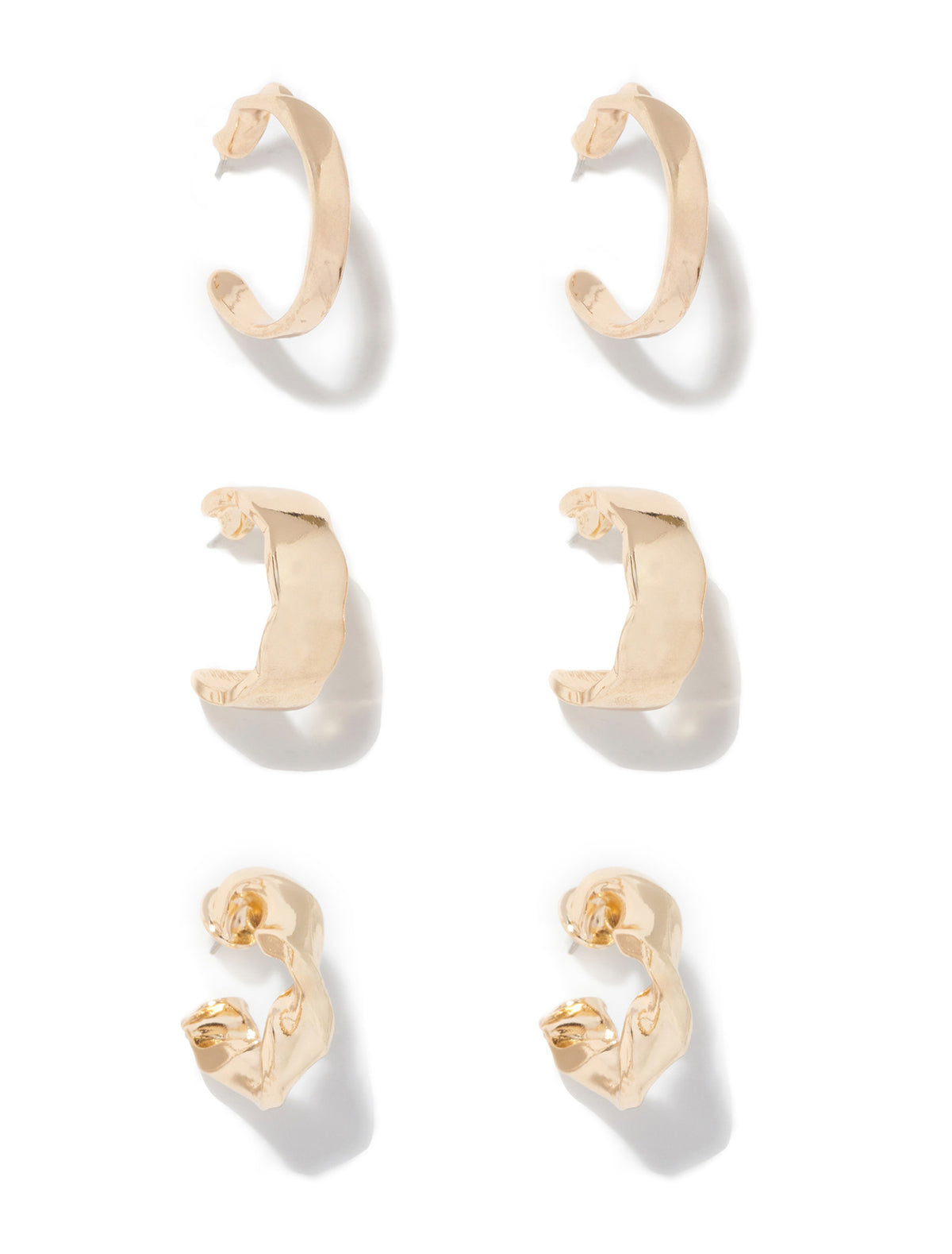 Hattie Multi Hoop Earrings Pack 0 Gold Forever New
