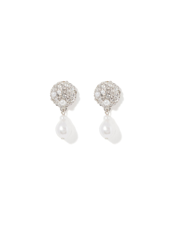 Sadie Stone Cluster Pearl Earrings Forever New