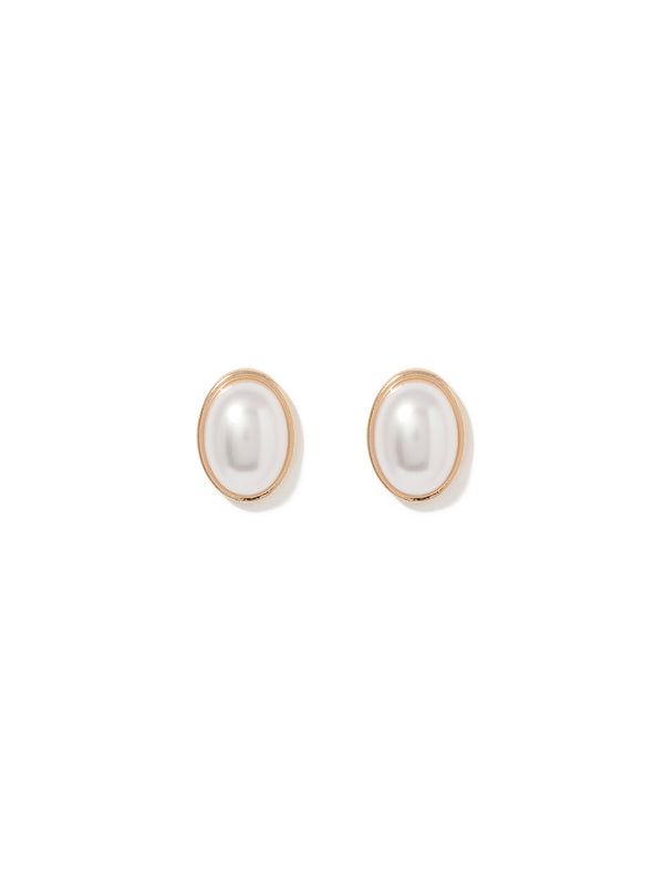 Oceana Oval Pearl Stud Earrings Forever New