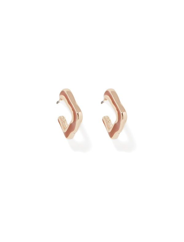 Alexa Organic Acrylic Hoop Earrings Forever New