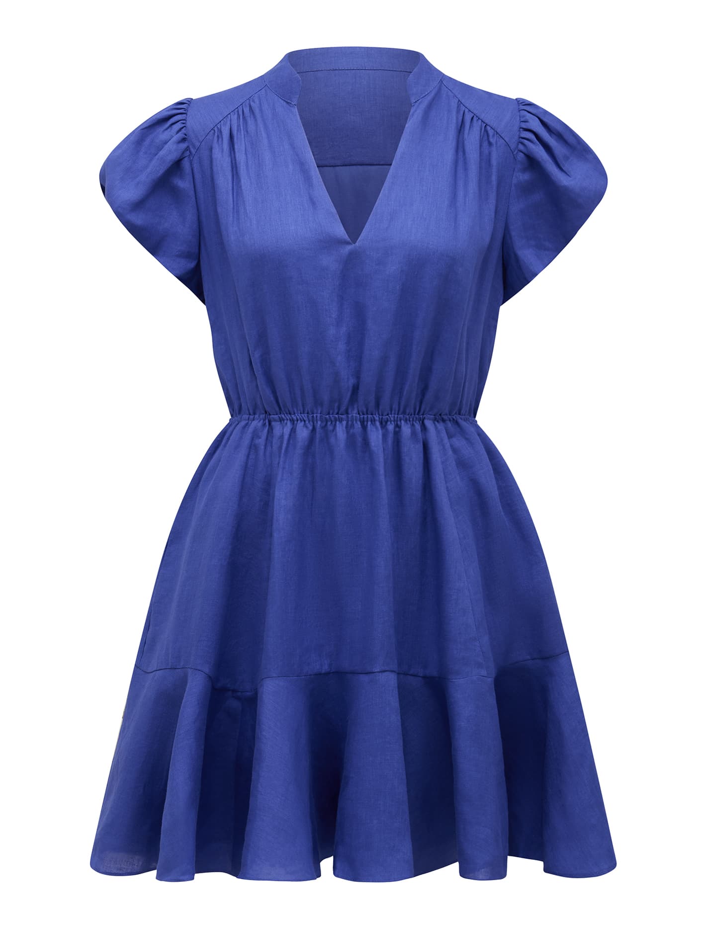 Isabella Puff Sleeve Linen Mini Dress Forever New
