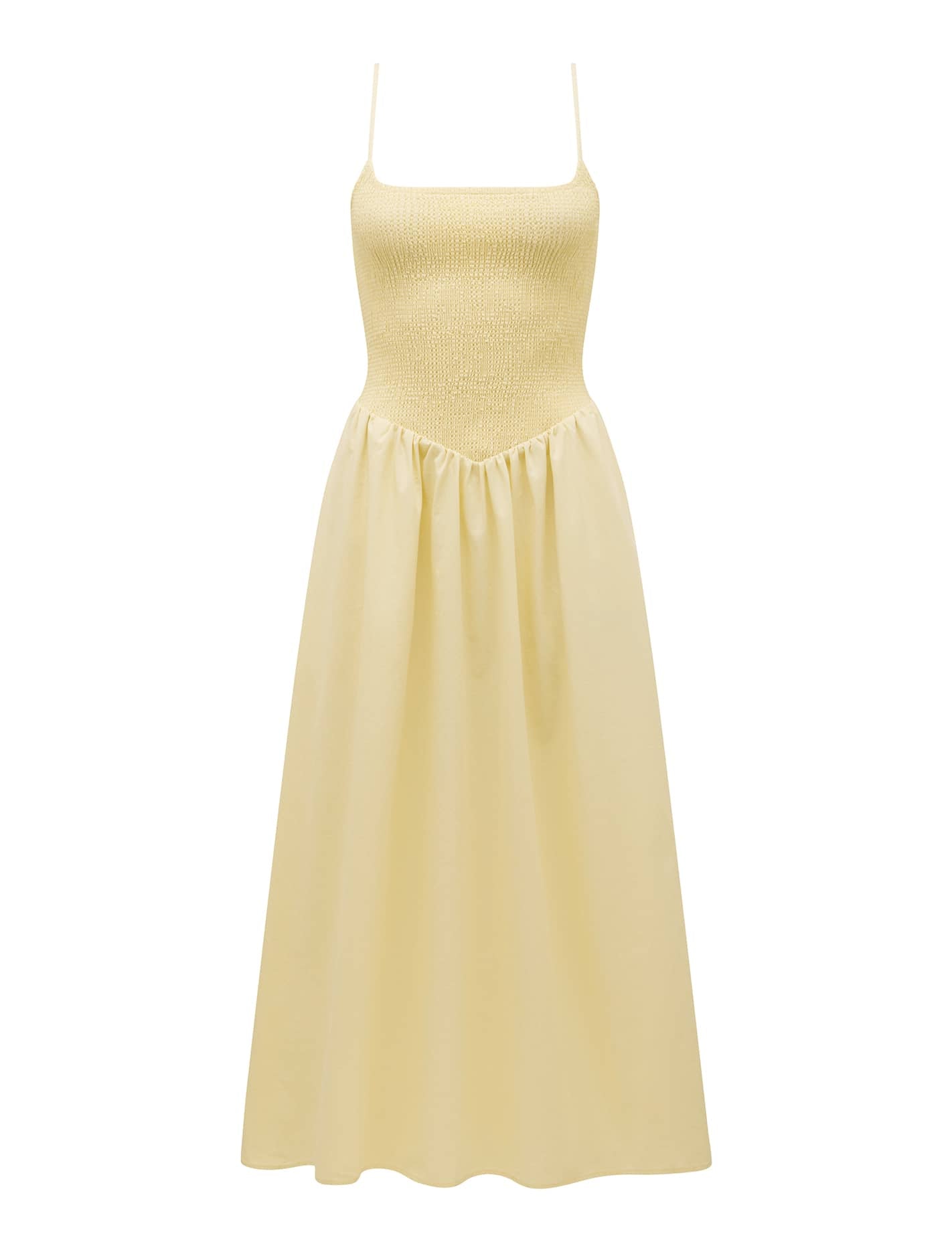 Dylan Petite Shirred Cotton Midi Dress Forever New